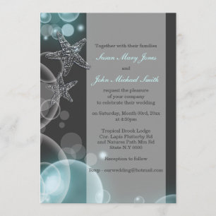 Blue grey wedding engagement anniversary invitation