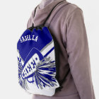 Blue, Grey & White Cheerleader