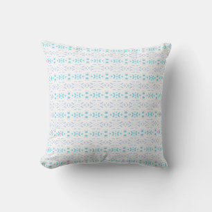 Blue Grey White Pastel Deco Pattern Baby Nursery Cushion