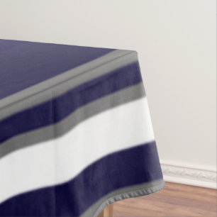 Blue-Grey & White Strip Table cloth