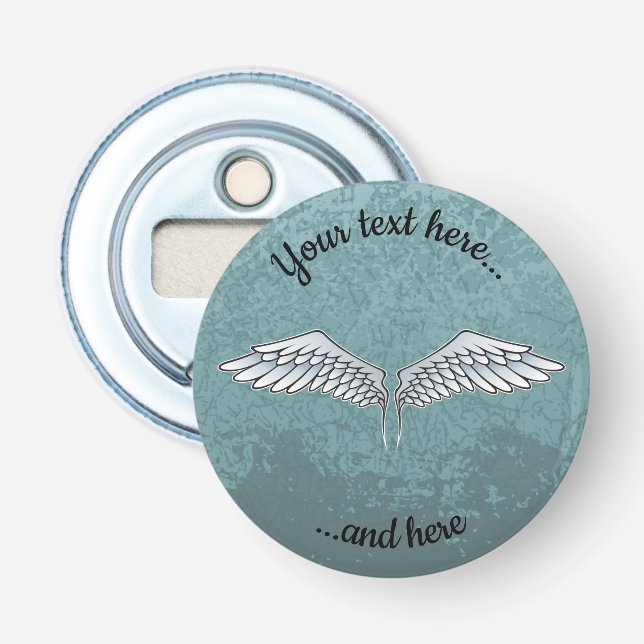 Blue-Grey Wings Bottle Opener (Front)