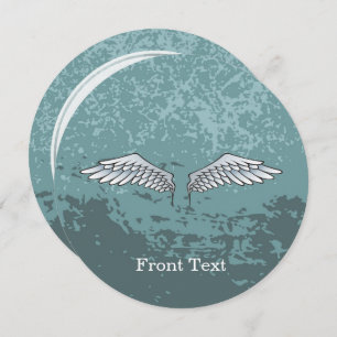 Blue-grey wings invitation