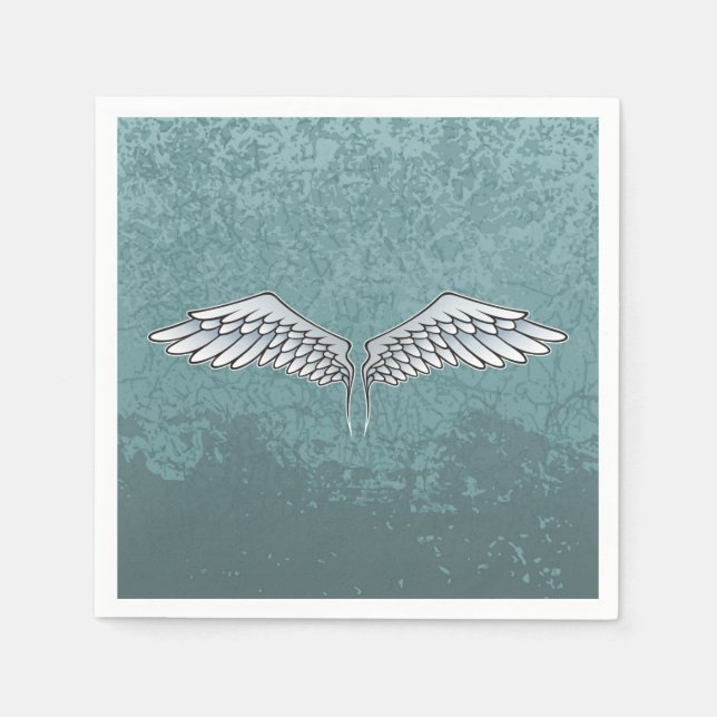 Blue-grey wings napkin (Front)