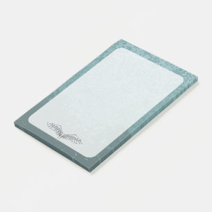 Blue-grey wings post-it notes