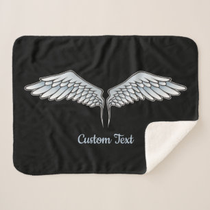 Blue-grey Wings Sherpa Blanket