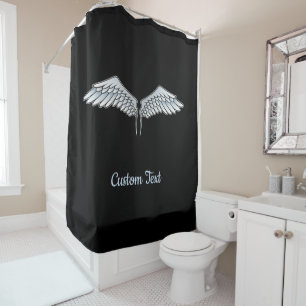 Blue-Grey Wings Shower Curtain
