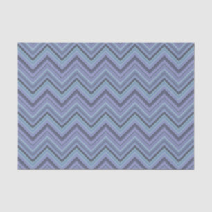 Blue-grey zigzag stripes tissue paper