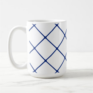 Blue Grid (angled) Coffee Mug