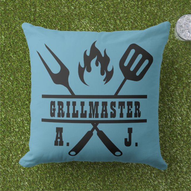 Blue Grillmaster Utensil  Cushion (Grass)