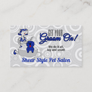 Blue Groom On with Next Pet Grooming Appointment Card
