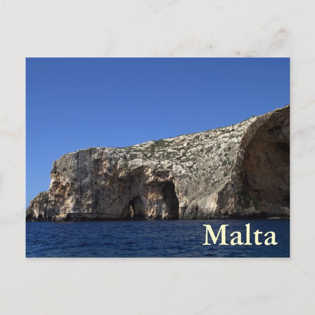 Blue Grotto, Malta Postcard (Front)