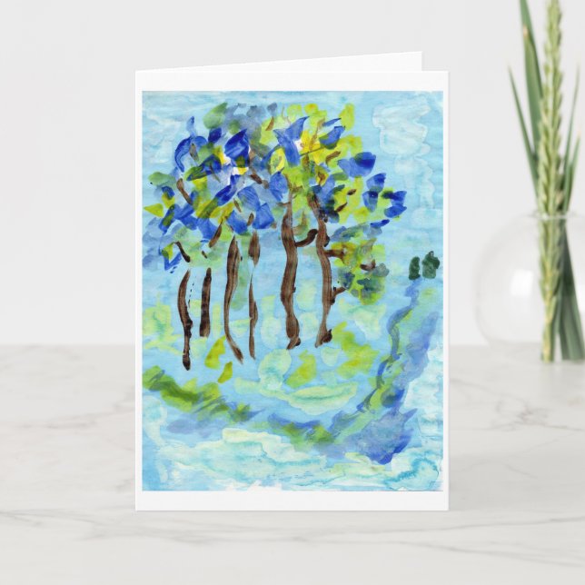 Blue grove note card (Front)