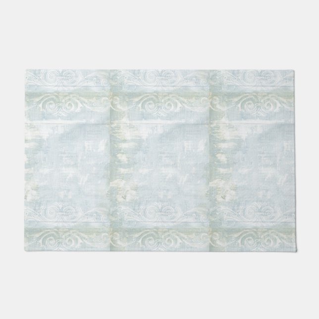 Blue Grunge Art  Doormat (Front)