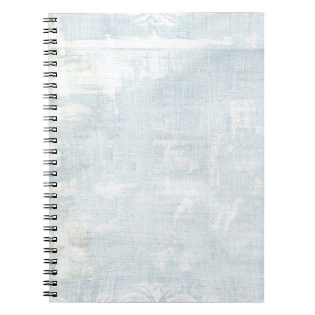 Blue Grunge Art Page Spiral Notebook (Front)