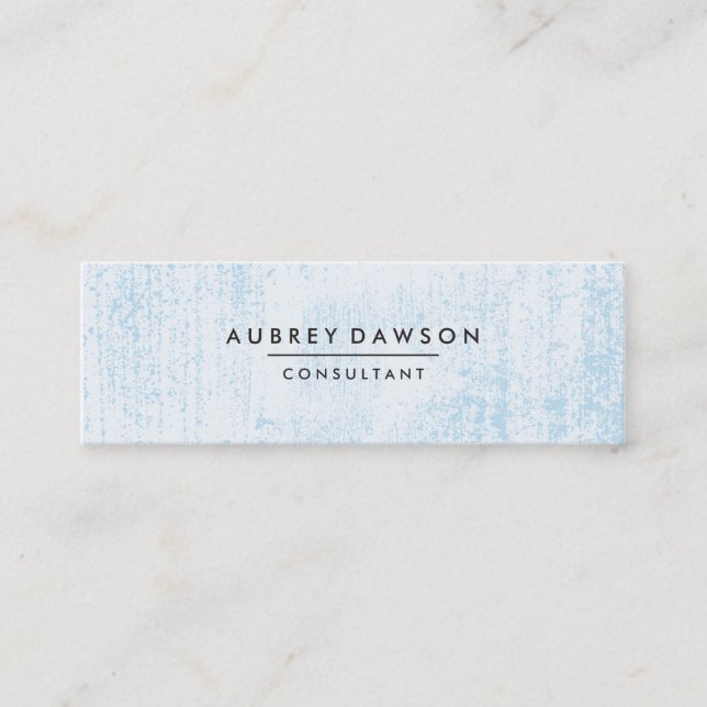 Blue Grunge Mini Business Card (Front)