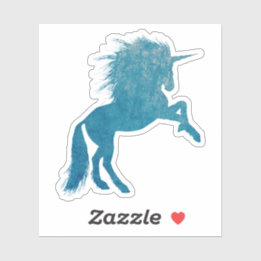 Blue Grunge Unicorn