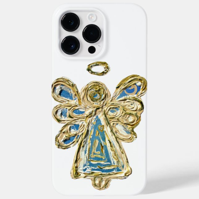 Blue Guardian Angel Art Custom iPhone Case (Back)