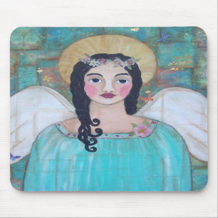 Blue Guardian angel Mousepad
