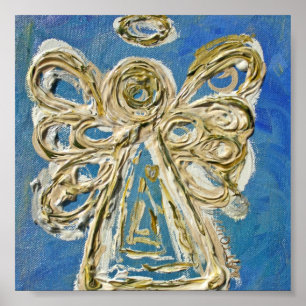 Blue Guardian Angel Poster Art Prints