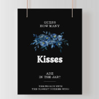Blue Guess How Many Kisses Bridal Shower Game 