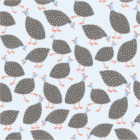 Blue Guinea Fowl Pattern