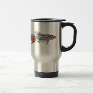 Blue Gularis Killifish Travel Mug double image