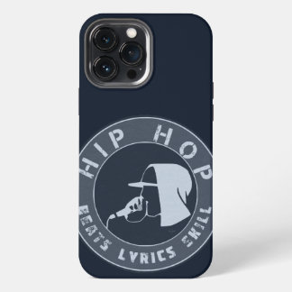 Blue Guy in Hoodie Rapping on the Mic iPhone 13 Pro Max Case