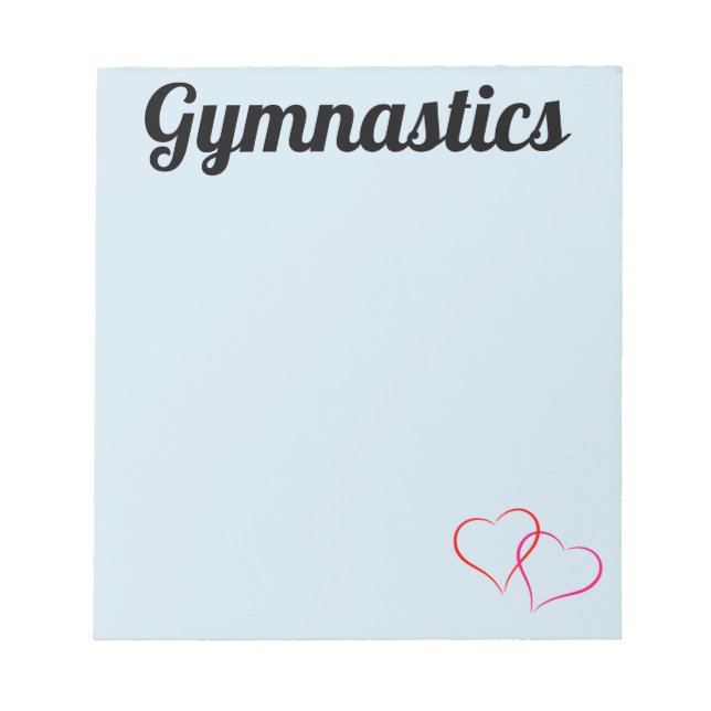Blue Gymnastics Notepad (Front)