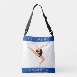 Blue Gymnastics tote! Personalised name. Crossbody Bag