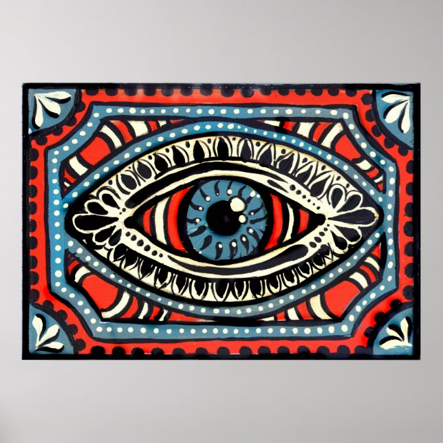 Blue Gypsy Eye Poster (Front)