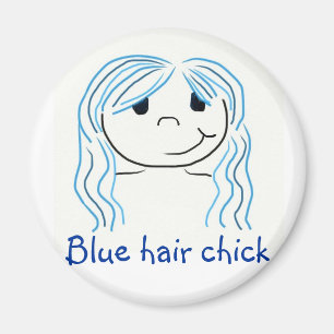 Blue hair chick magnet