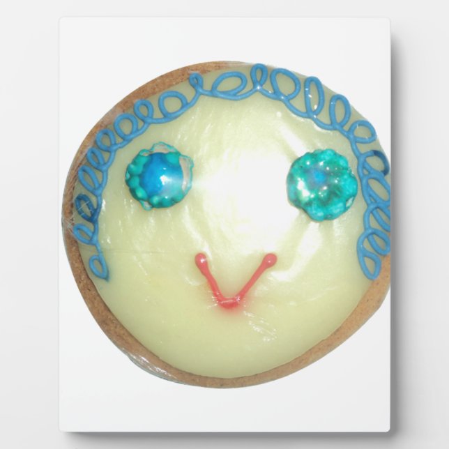 Blue Hair Emoji Art Print/Graphic Plaque (Front)