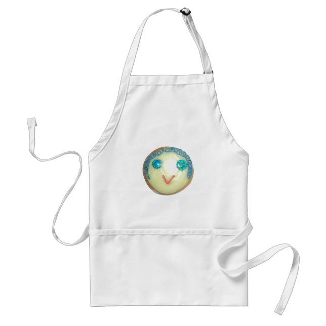 Blue Hair Emoji Art Print/Graphic Standard Apron (Front)