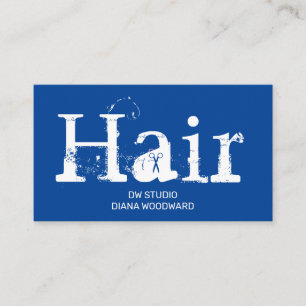 Blue Hairdresser Business Card