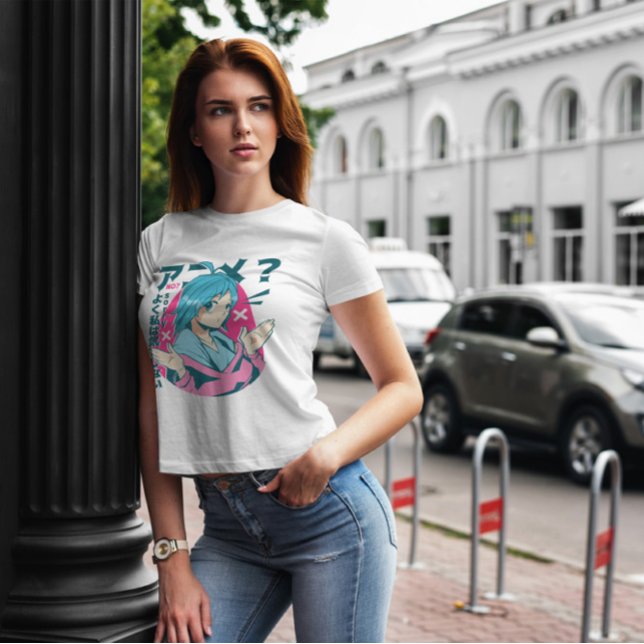 Blue Haired Anime Girl  T-Shirt (Creator Uploaded)