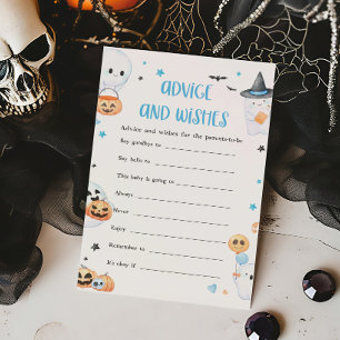 Blue Halloween Little Boo Advice and Wishes Game
