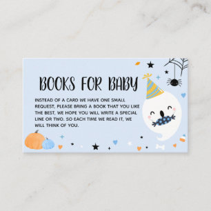 Blue Halloween Little Boo Books for Baby Enclosure Card