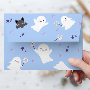Blue Halloween Party Envelope