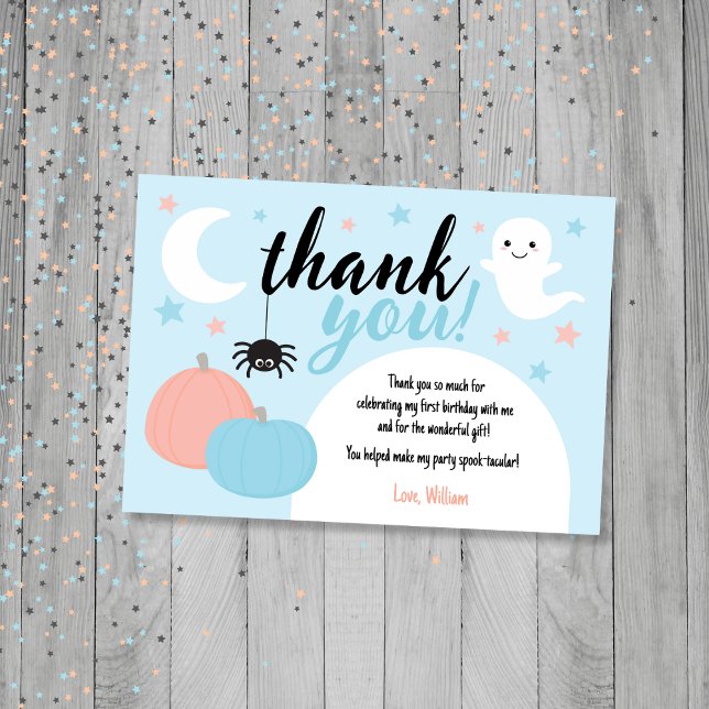 Blue Halloween Thank You Card (Creator Uploaded)
