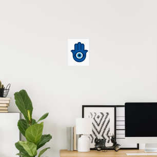 Blue Hamsa Hand – Peaceful Energy Poster