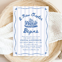 Blue Hand Drawn A New Chapter Begins Baby Shower