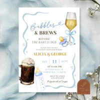 Blue Hand-Drawn Quirky Baby Shower