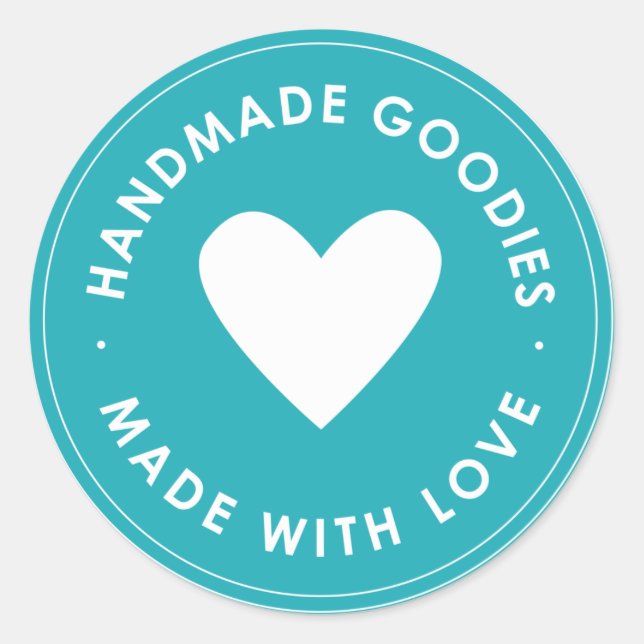 Blue Handmade Goodies Sticker (Front)
