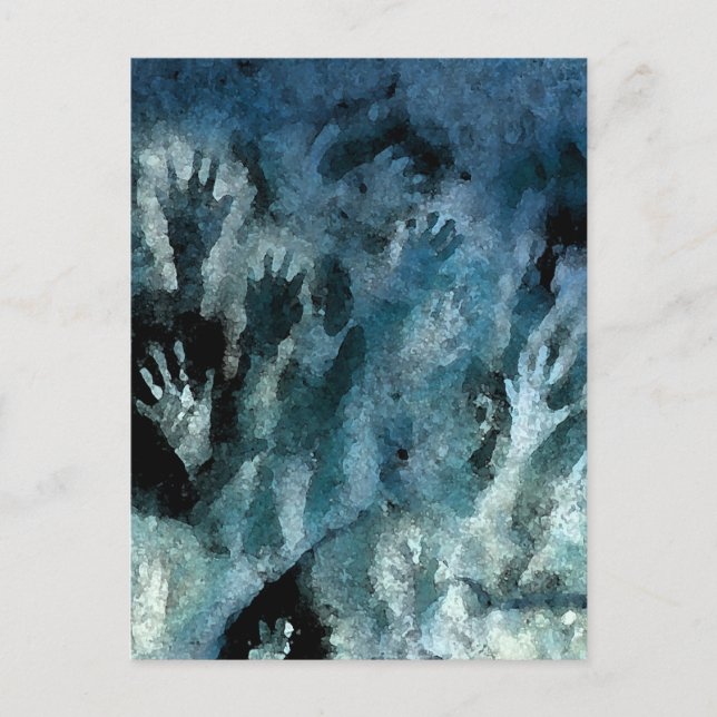 Blue Hands Postcard (Front)