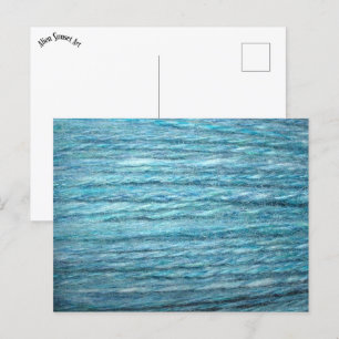 blue handspun postcard