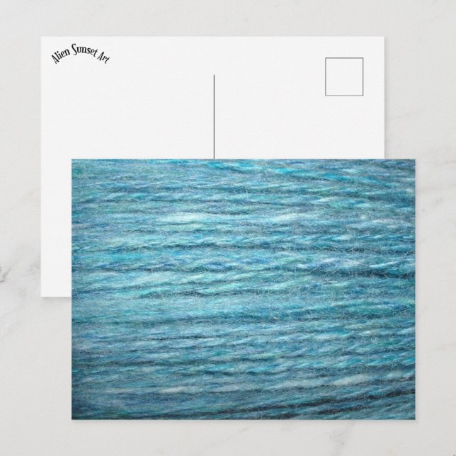blue handspun postcard (Front/Back)