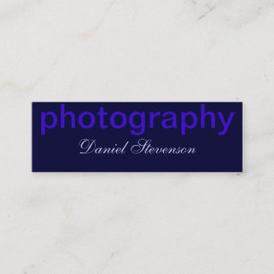 Blue Handwriting Script Photography Business Card