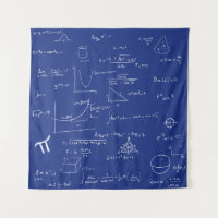 Blue Handwritten Math Formulas and Equations