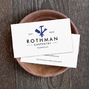 Blue Handyman / Carpenter Tools Home Improvement Business Card