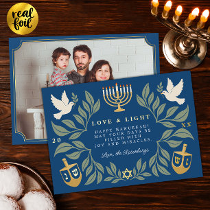 Blue Hanukkah Jewish Dove Photo